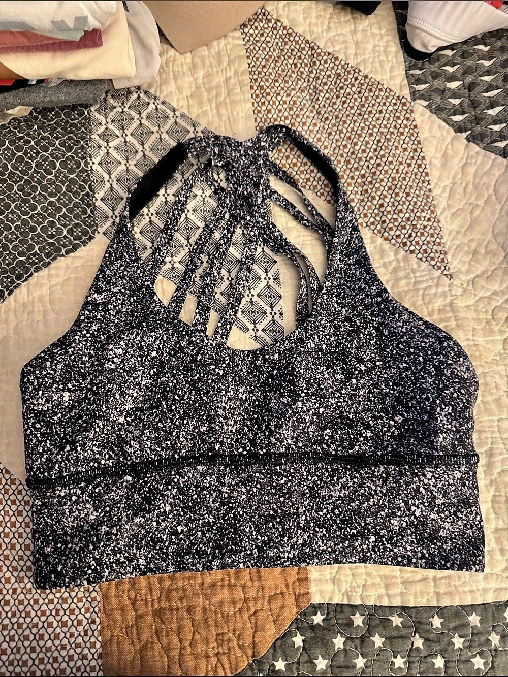 lululemon Free to Be Moved Bra Abstract Sports Bra Size 4